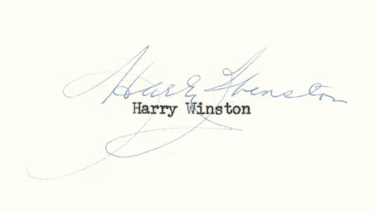 Harry Winston's signature