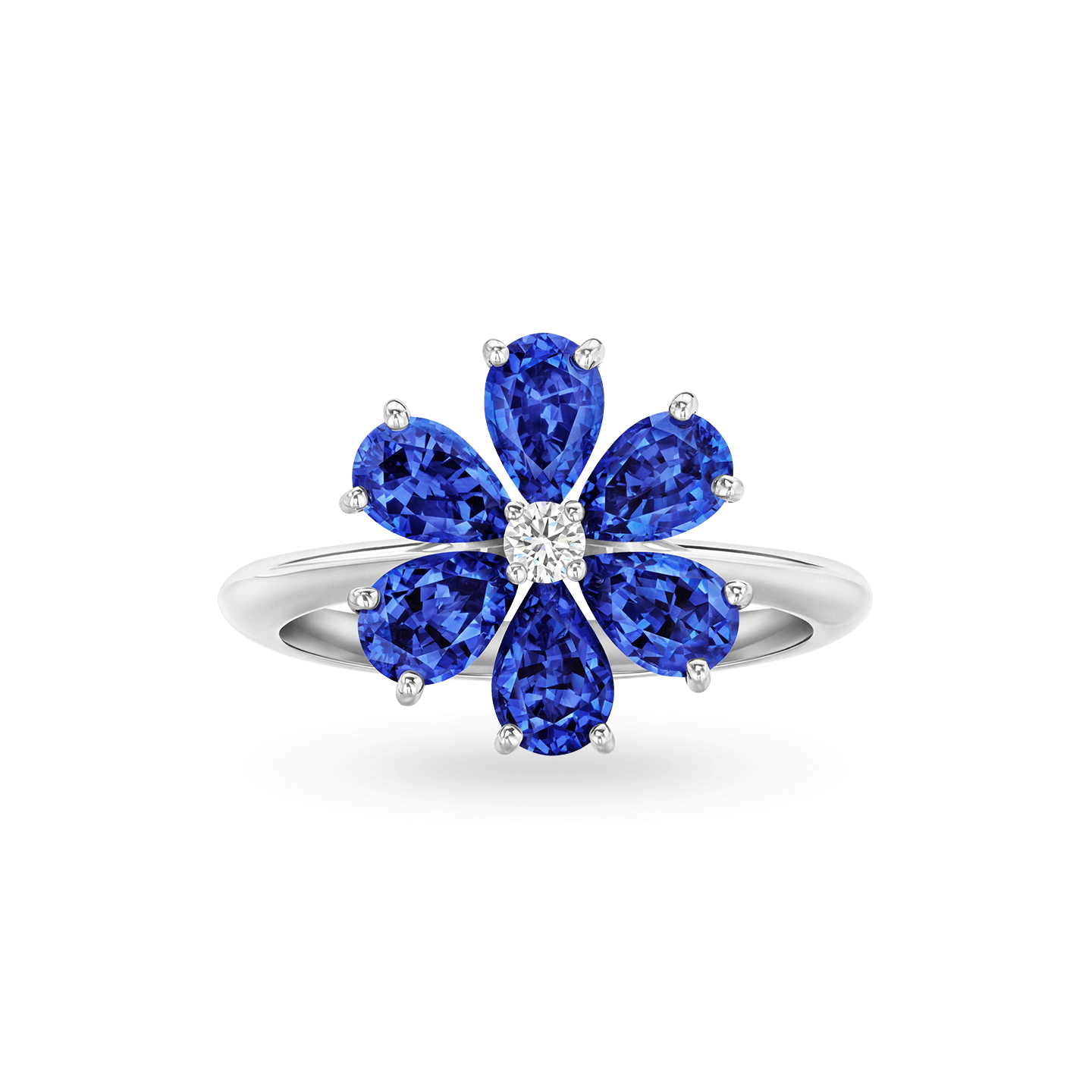 Forget-Me-Not Sapphire and Diamond Ring, Product Image 1