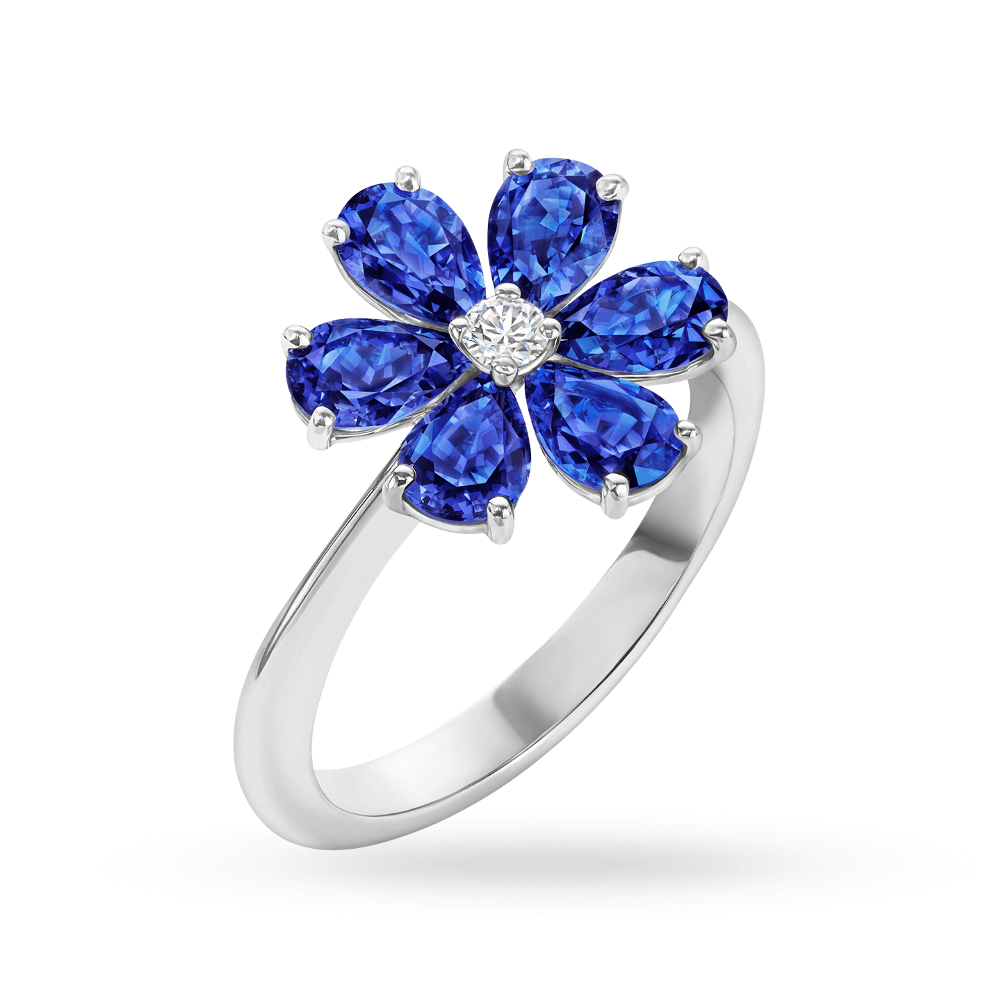 Forget-Me-Not Sapphire and Diamond Ring, Product Image 2
