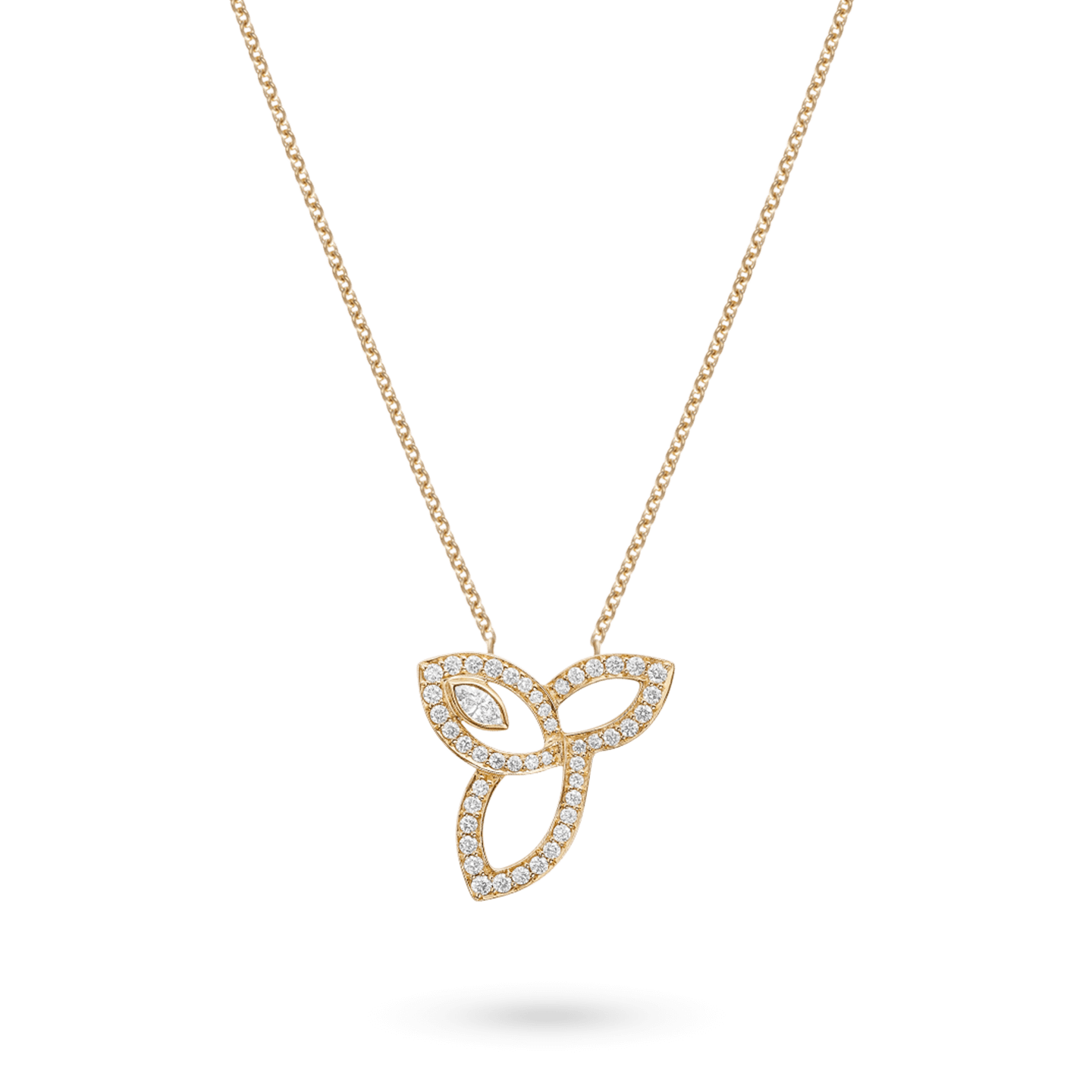 Lily Cluster Diamond Pendant in Yellow Gold, Product Image 2